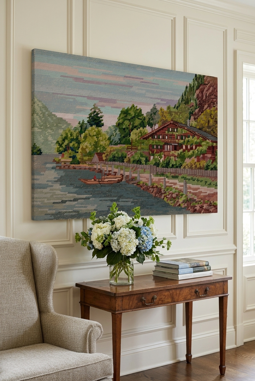 Landscape in Petit Point