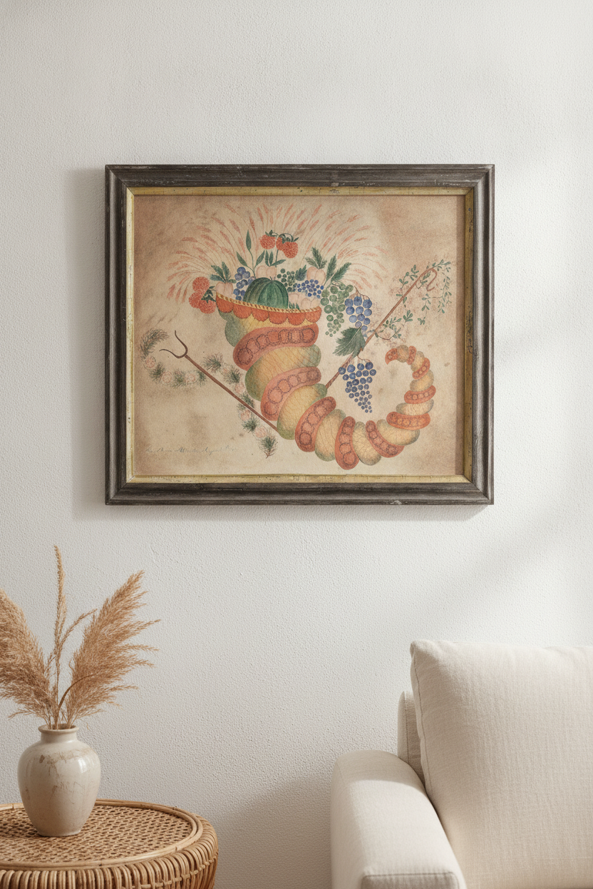 Watercolor: Cornucopia of Fruit
