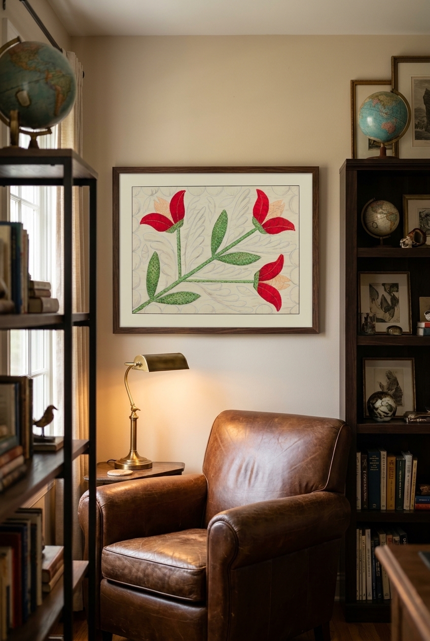 Quilt - Appliqued in Bellflower Design