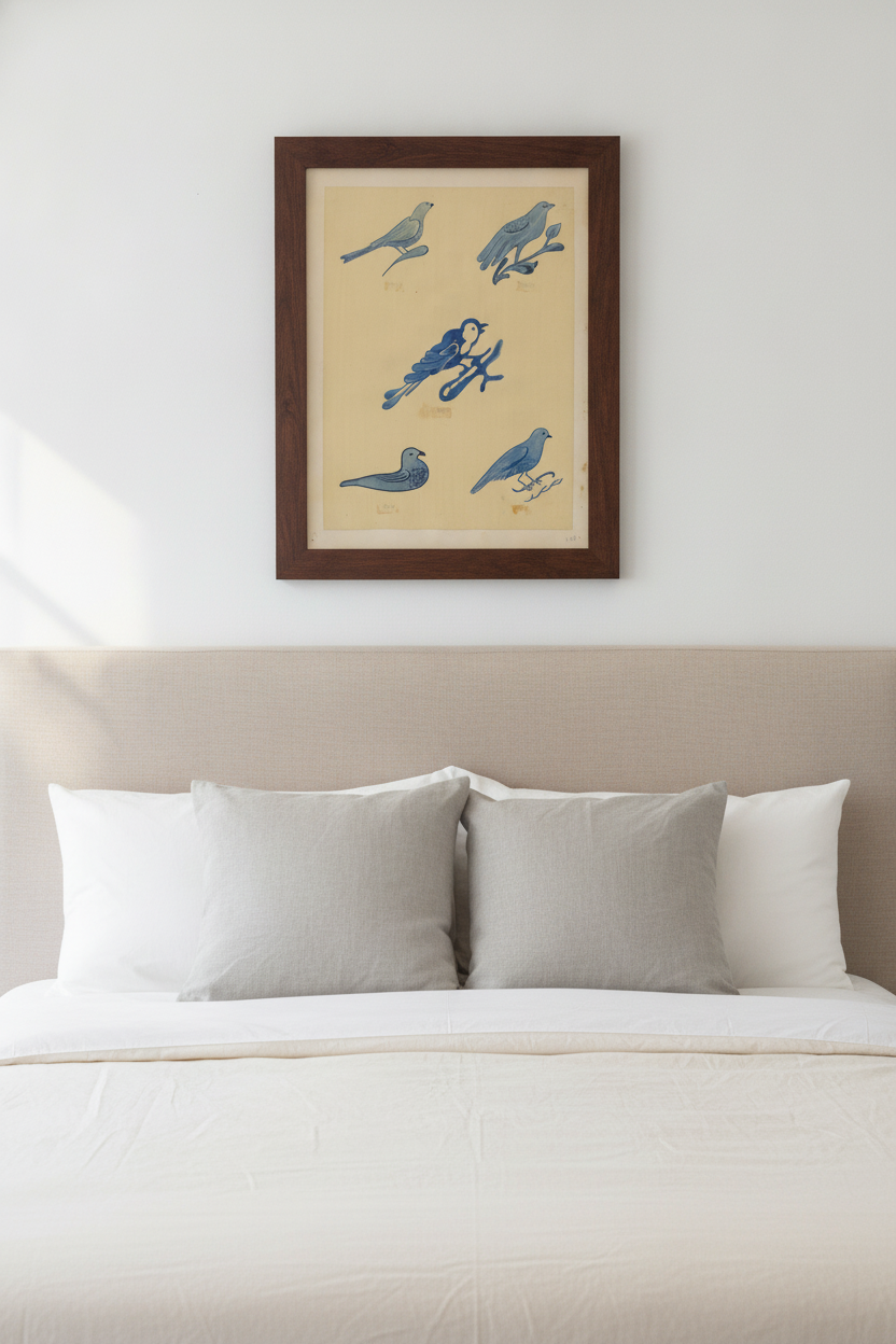 Bird Decorations on Stoneware
