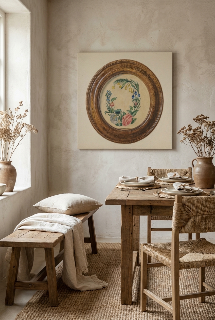 Framed Flower Painting