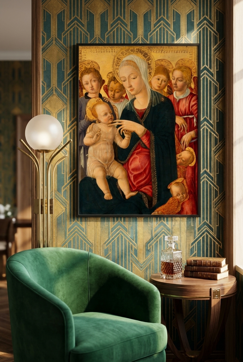 Madonna and Child with Angels and Cherubim