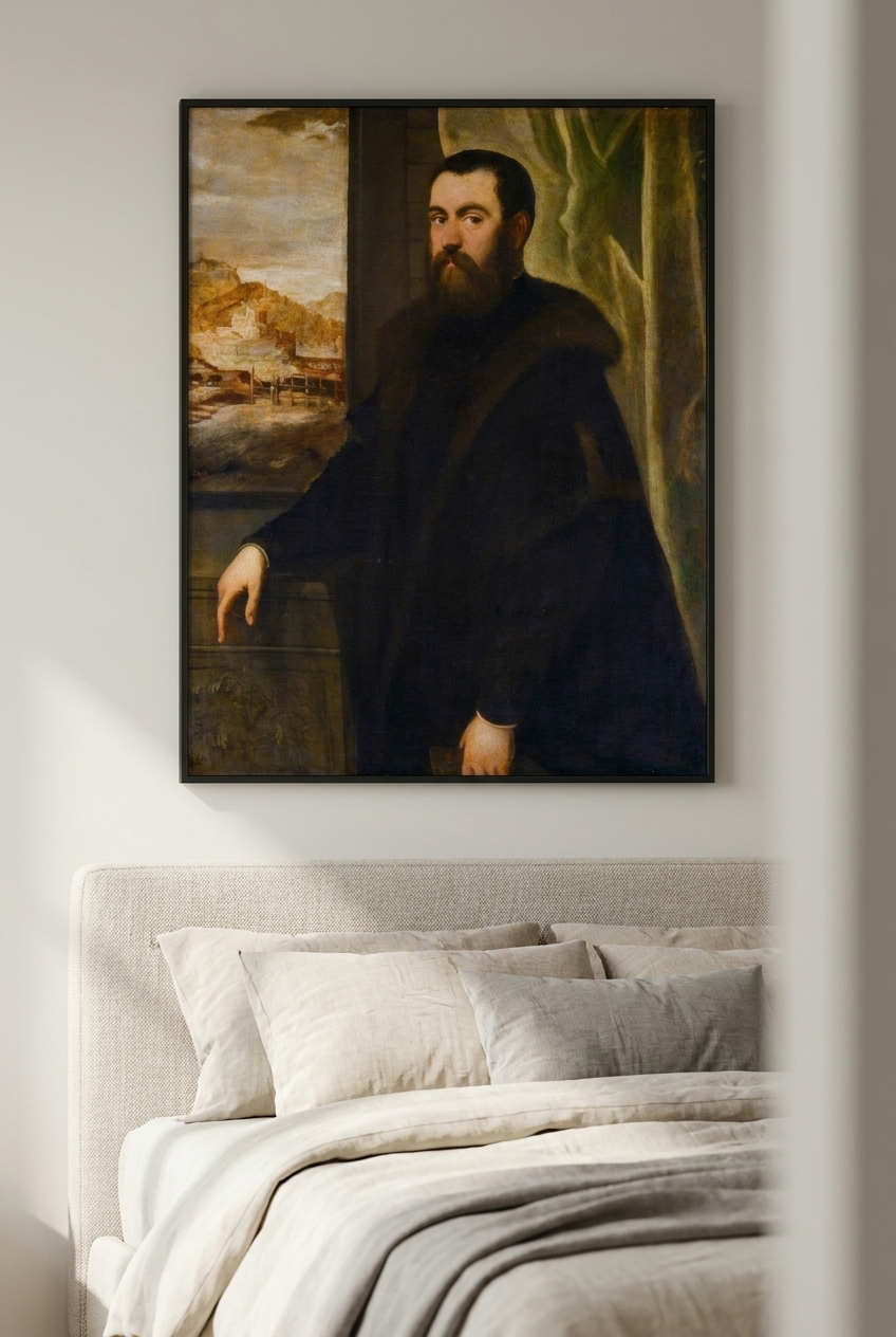 Portrait of a Man with a Landscape View