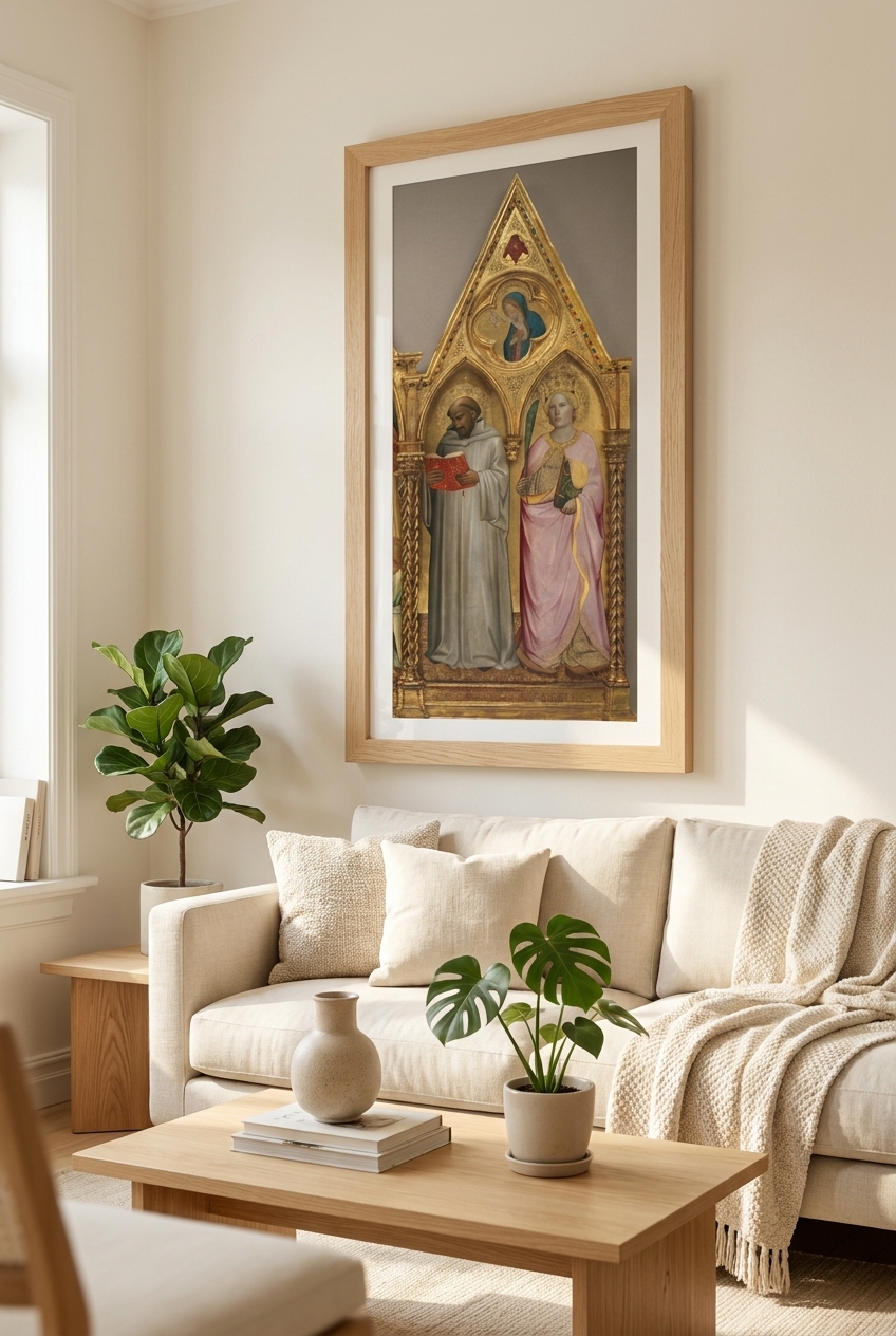Saint Bernard and Saint Catherine of Alexandria with the Virgin of the Annunciation [right panel]