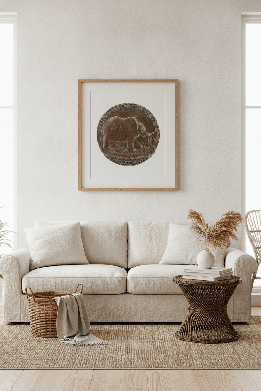 The Malatesta Elephant in a Meadow [reverse]