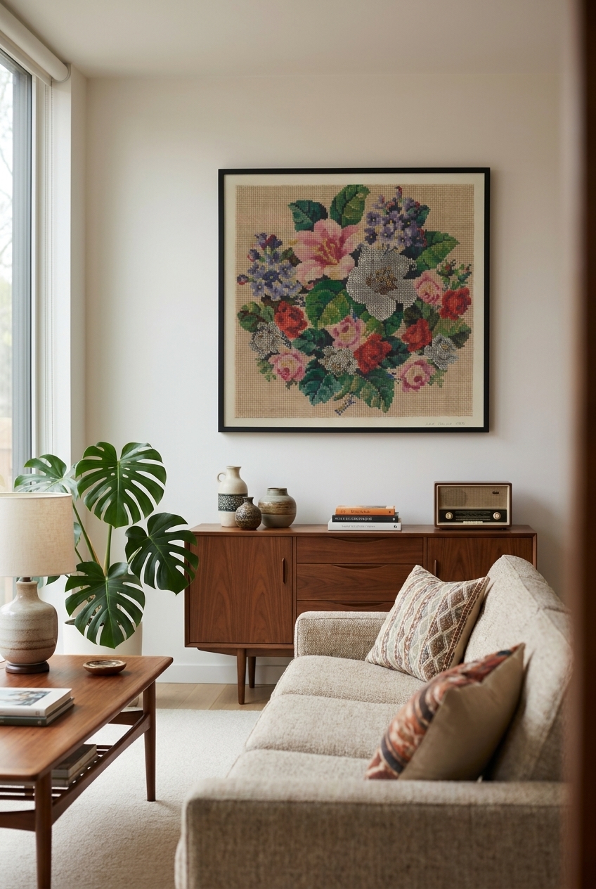 Gros Point Needlework - Flowers